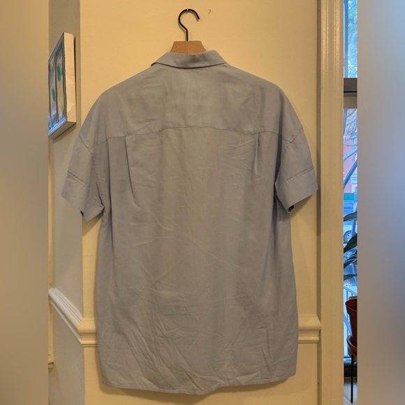 Valentino Mens pale blue short sleeve blouse / shirt. Fits S / M. - Picture 2 of 3